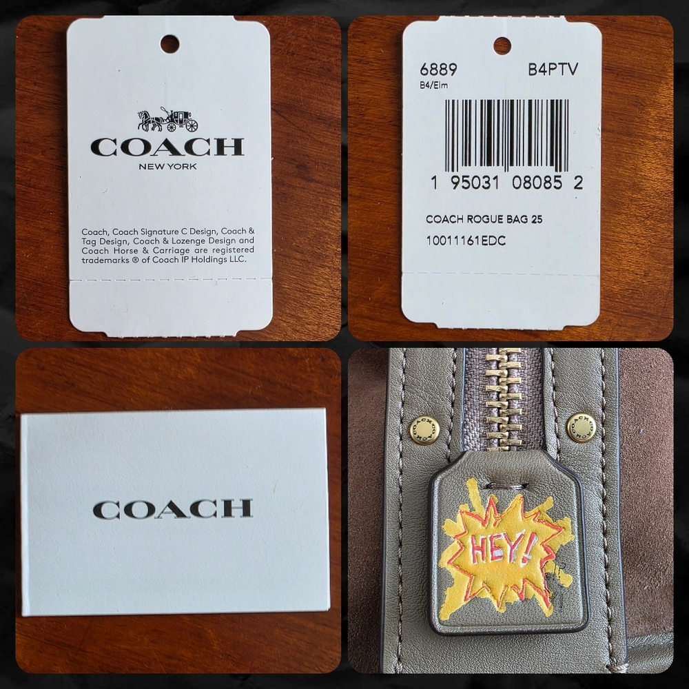 Coach 6889 Rogue 25 Basquiat Rexy Tan Leather Satchel Bag Limited Edition - Picture 15 of 16